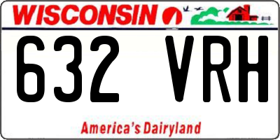WI license plate 632VRH