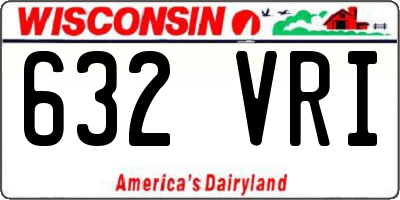 WI license plate 632VRI