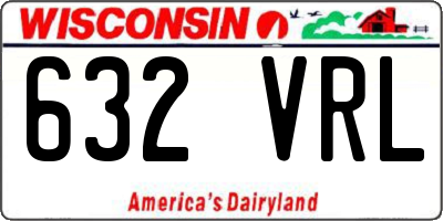 WI license plate 632VRL