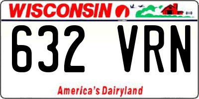 WI license plate 632VRN