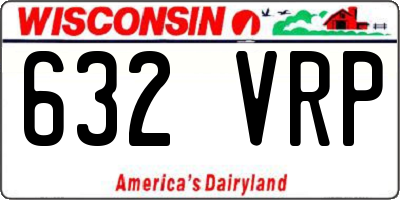 WI license plate 632VRP