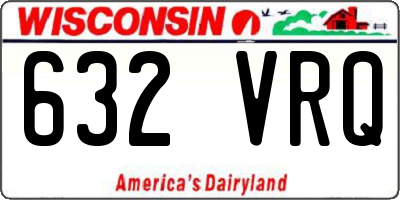 WI license plate 632VRQ