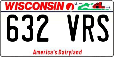 WI license plate 632VRS