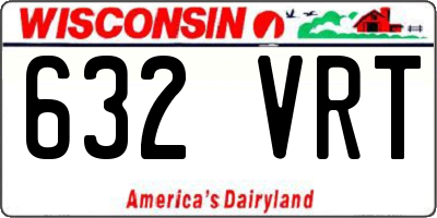 WI license plate 632VRT
