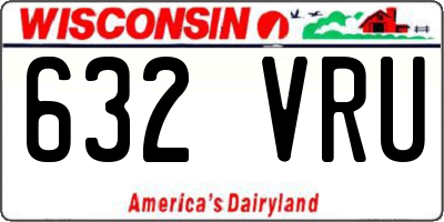 WI license plate 632VRU