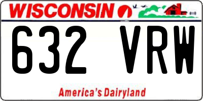 WI license plate 632VRW