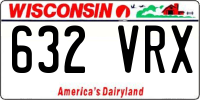 WI license plate 632VRX