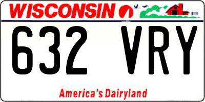 WI license plate 632VRY