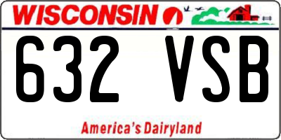 WI license plate 632VSB