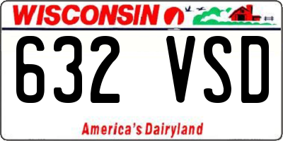 WI license plate 632VSD