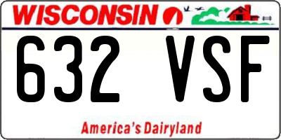 WI license plate 632VSF