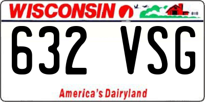 WI license plate 632VSG