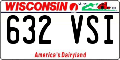 WI license plate 632VSI