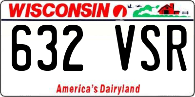WI license plate 632VSR