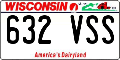 WI license plate 632VSS