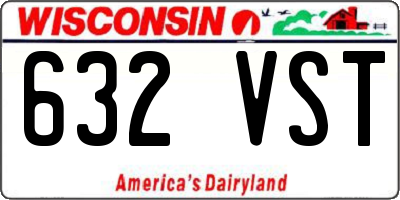 WI license plate 632VST