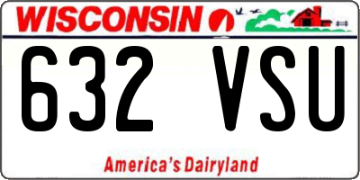 WI license plate 632VSU
