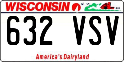 WI license plate 632VSV
