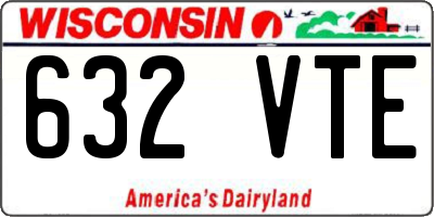 WI license plate 632VTE