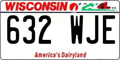 WI license plate 632WJE