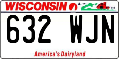 WI license plate 632WJN