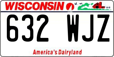 WI license plate 632WJZ