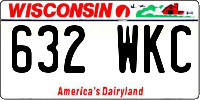 WI license plate 632WKC