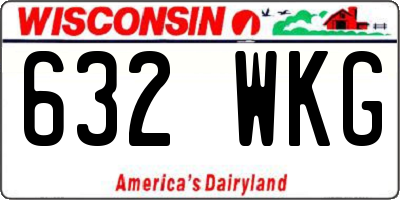 WI license plate 632WKG