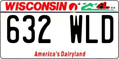 WI license plate 632WLD