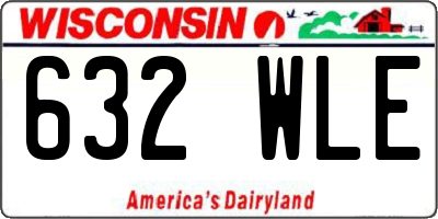 WI license plate 632WLE