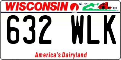 WI license plate 632WLK