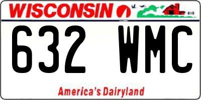 WI license plate 632WMC