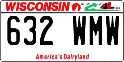 WI license plate 632WMW