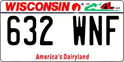 WI license plate 632WNF