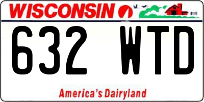 WI license plate 632WTD