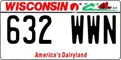 WI license plate 632WWN