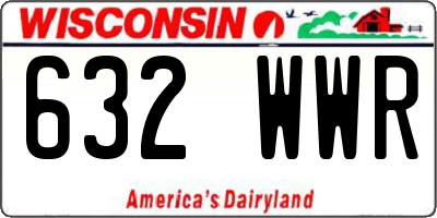 WI license plate 632WWR