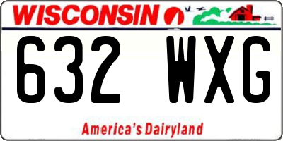 WI license plate 632WXG