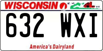 WI license plate 632WXI