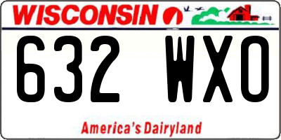 WI license plate 632WXO