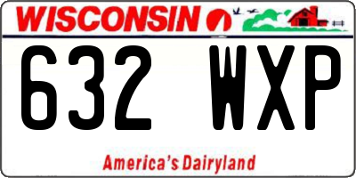 WI license plate 632WXP