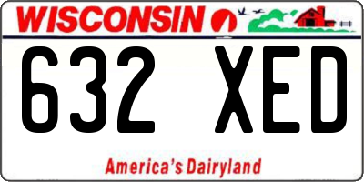 WI license plate 632XED
