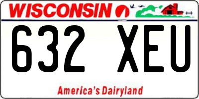 WI license plate 632XEU