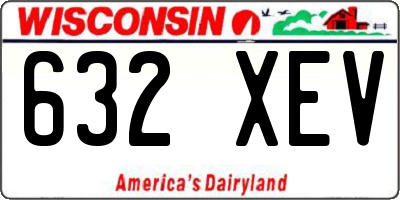 WI license plate 632XEV
