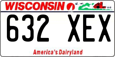 WI license plate 632XEX