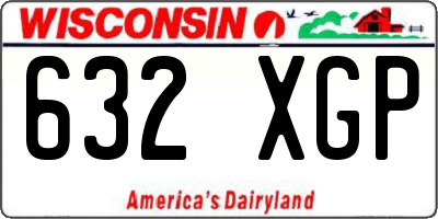 WI license plate 632XGP