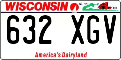 WI license plate 632XGV