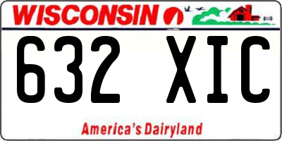 WI license plate 632XIC