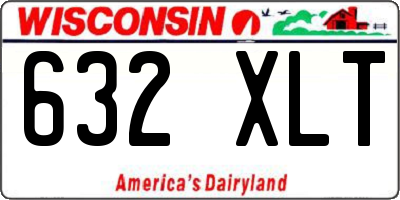 WI license plate 632XLT