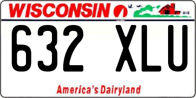 WI license plate 632XLU